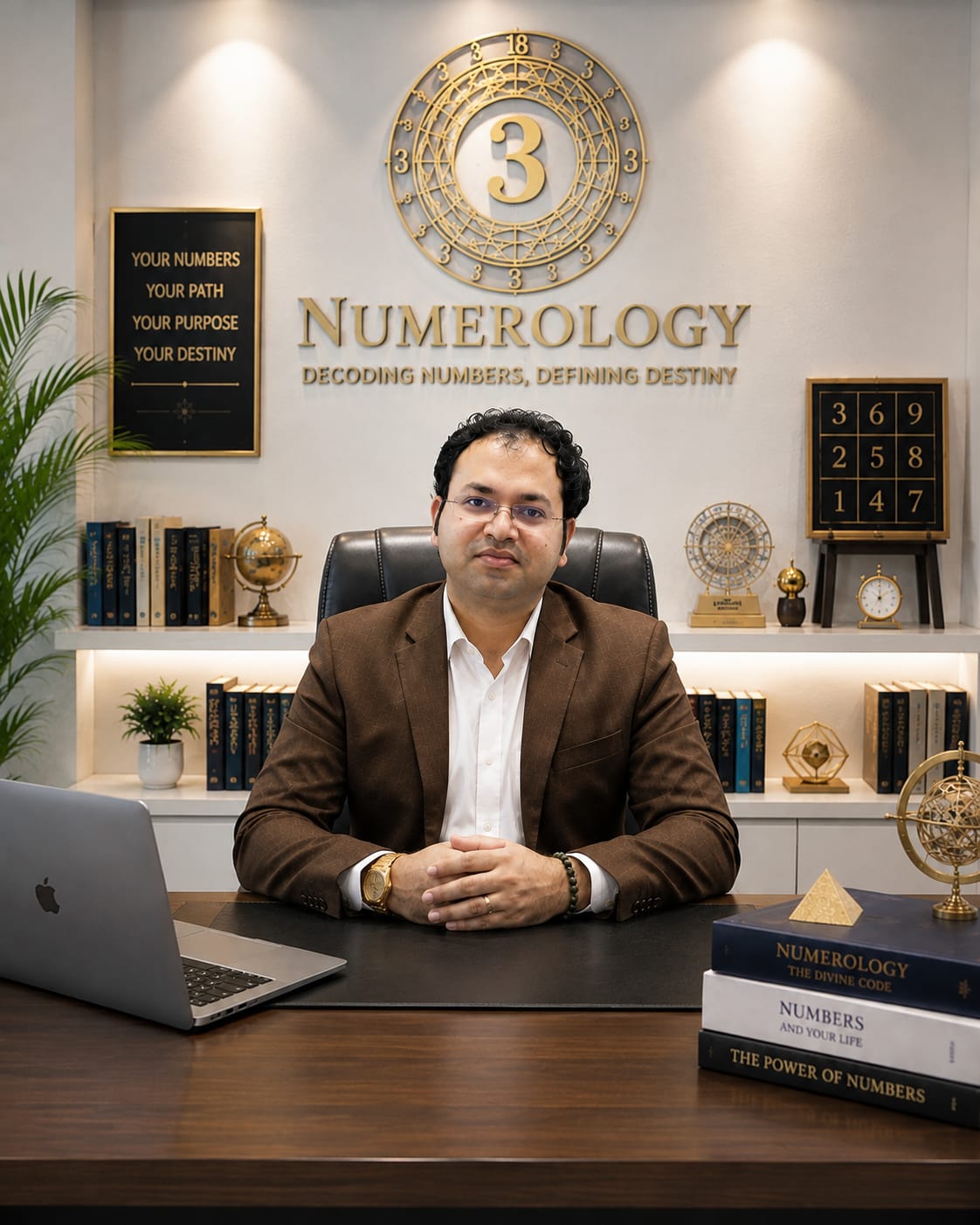 Dr Atul Garg at his Devine Number office, Kota